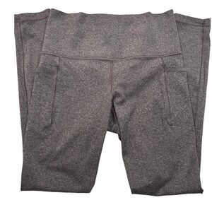 Athleta Salutation 7/8 Tight Womens Small Tall ST Charcoal Heather Grey Pockets